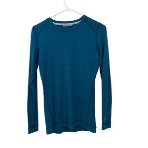 SmartWool Womens Size M Merino Wool Long Sleeve Base Layer Shirt Teal